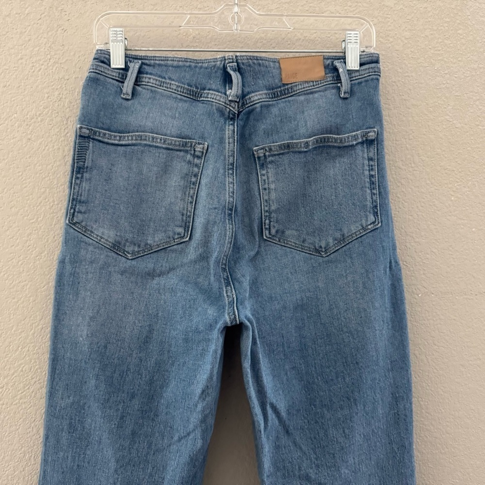 Paige Sarah Straight Ankle Jeans Denim Blue High Pleated Classic Retro 90s 29 - Picture 8 of 12
